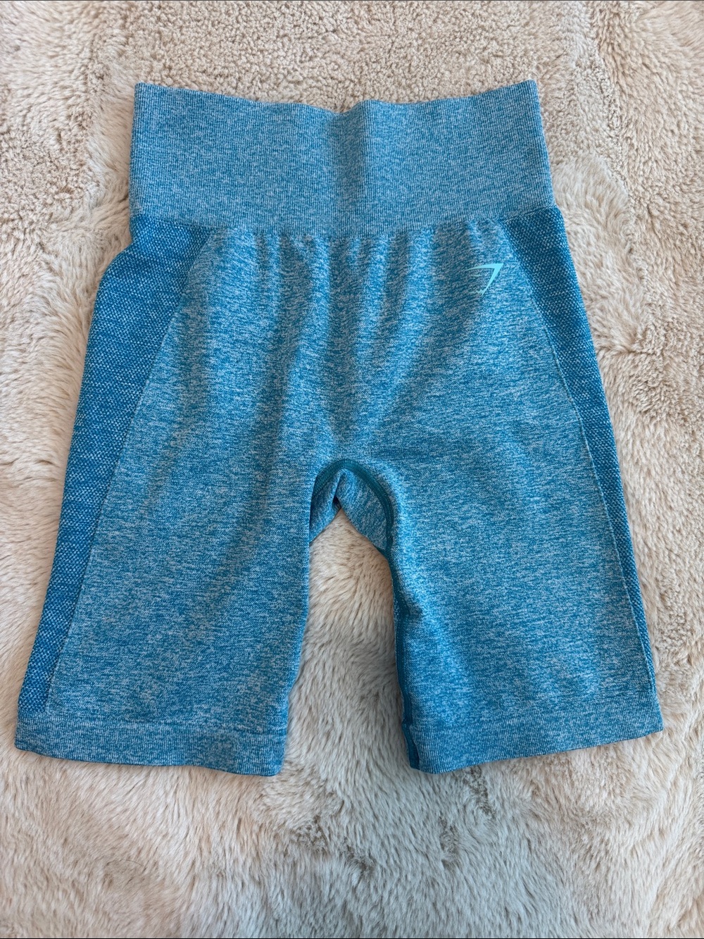 Gymshark Women's Seamless High-Waist Teal Blue Athletic Shorts